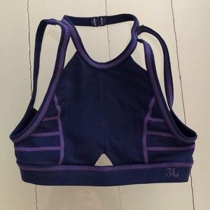 Jo +Jax Harley crop top / bra top, navy, YL